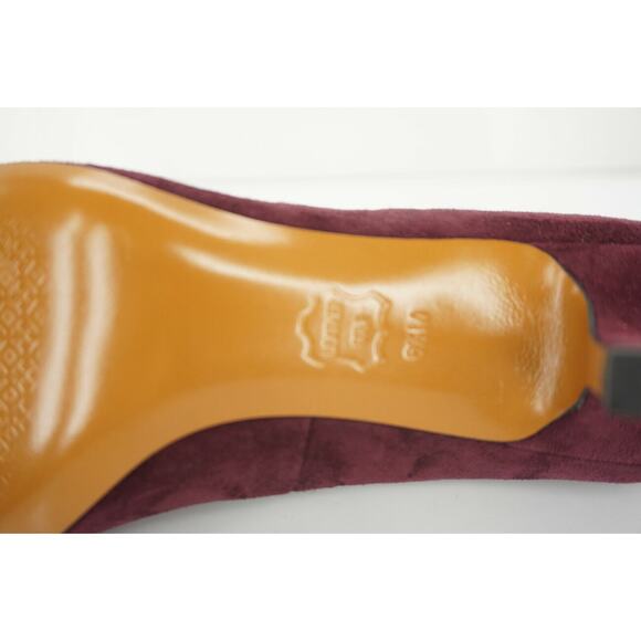 Tory Burch Purple Suede Elizabeth High Heel Pointy Toe Pumps - Picture 10 of 10